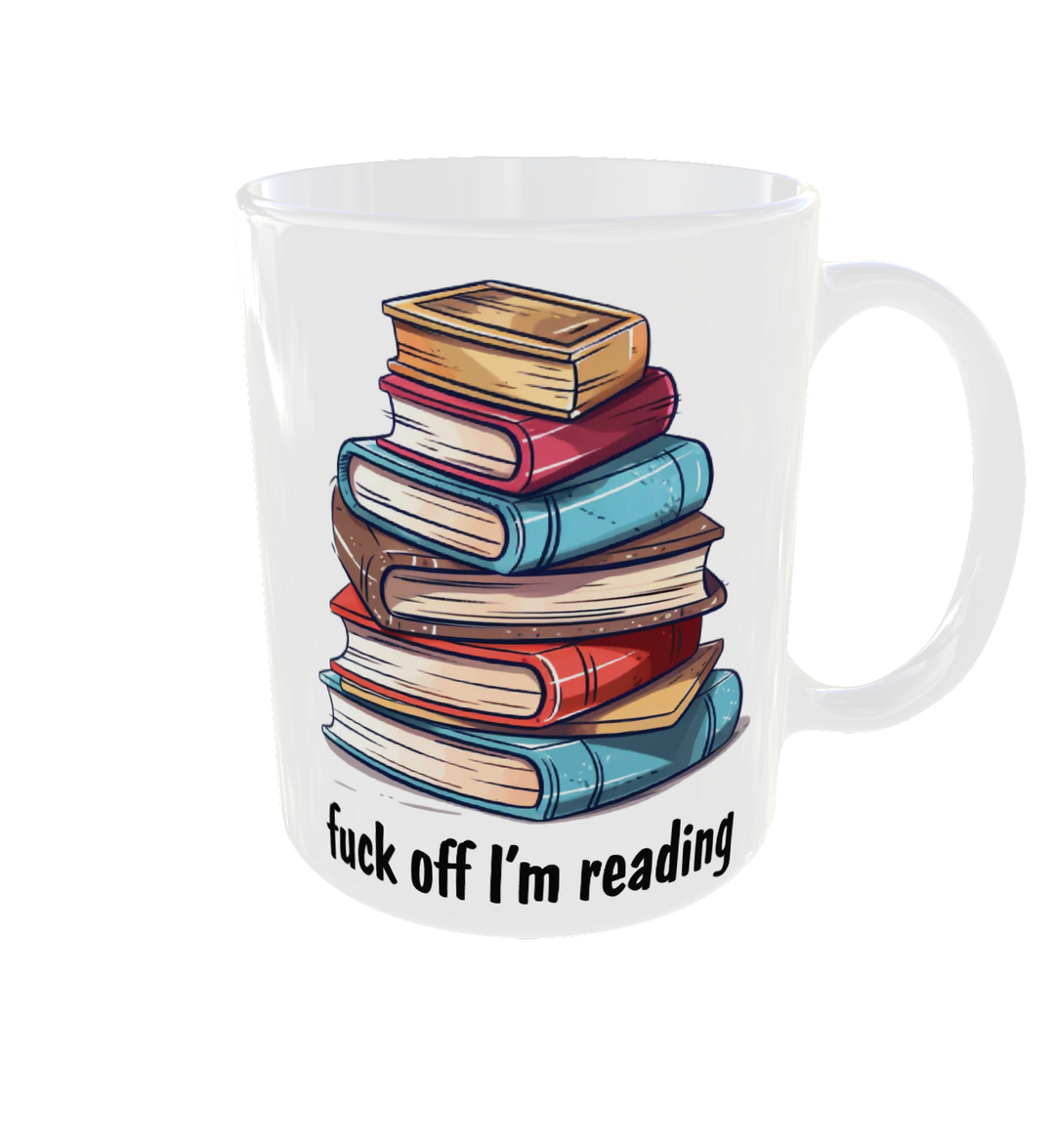 Gift box delivery adventures ahead! Fuck off I'm reading mug will appeal to any avid reader.