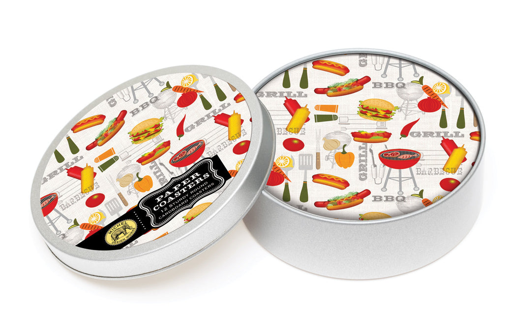 Coasters (Paper) BBQ Michel Design Works - Set of 12