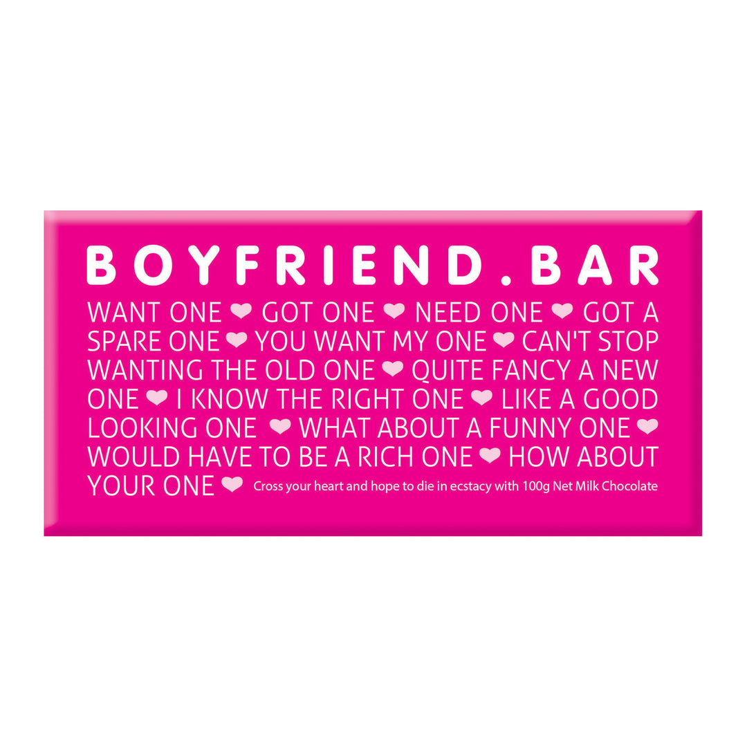 Unique gift boxes need funny gift boxes, Australia! A boyfriend bar is the perfect addition!