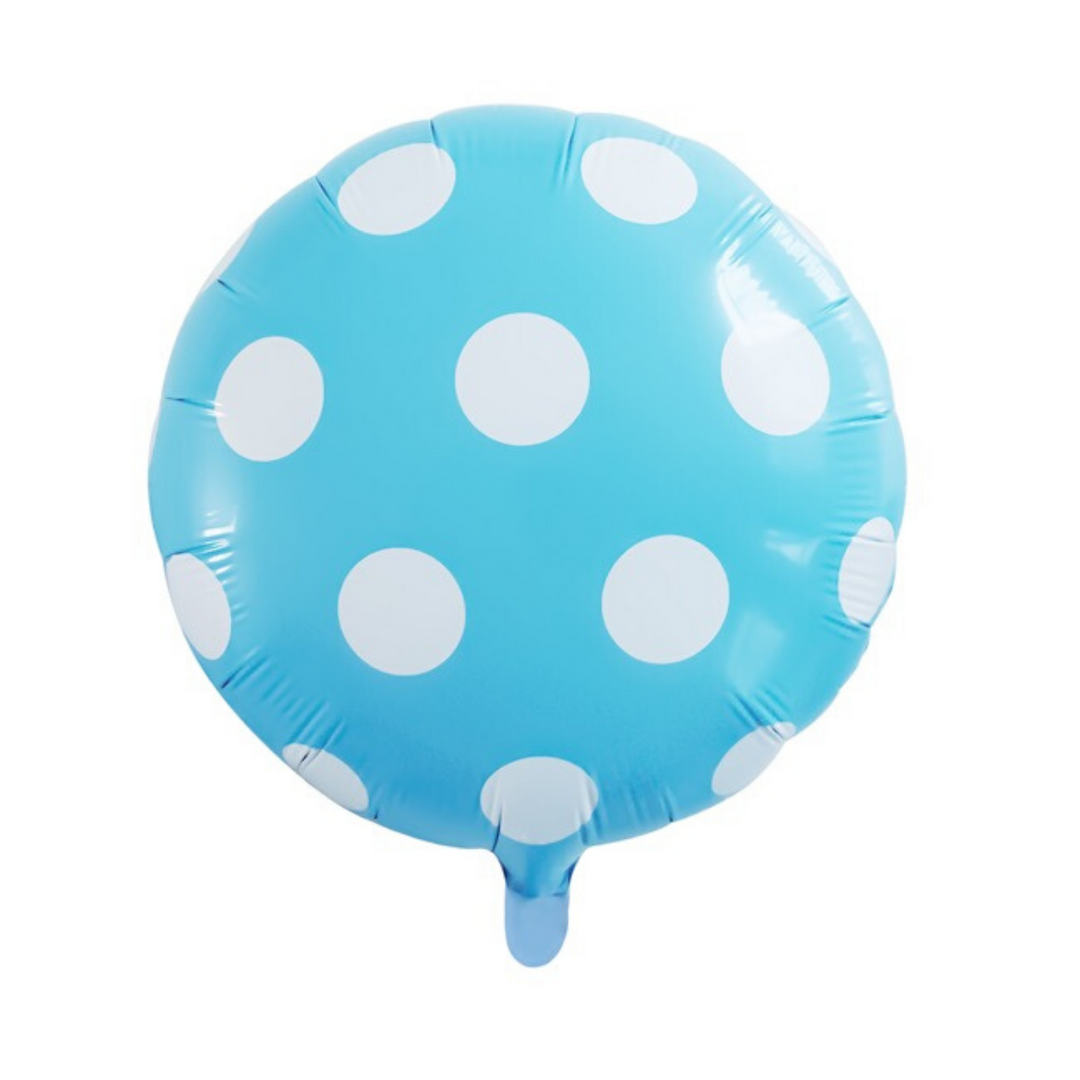 Helium Balloon - 45cm Blue Dot Foil