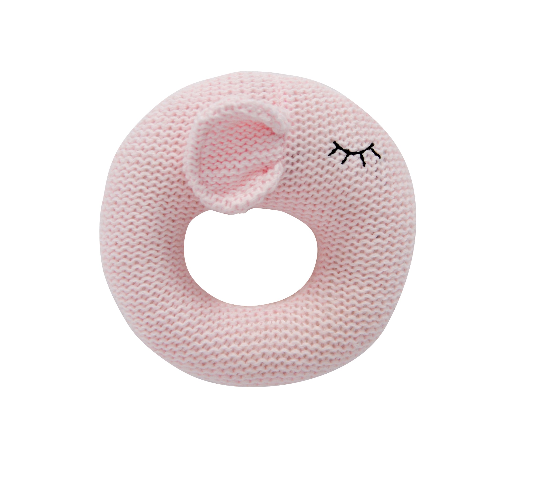 Pink baby rattle for baby boxes and hampers, Melbourne