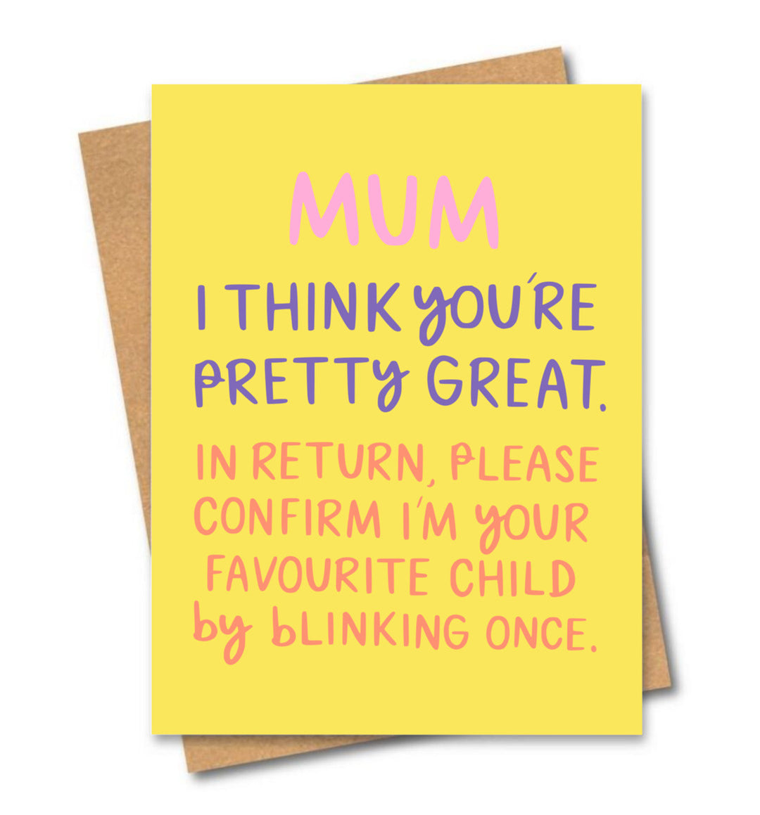 Card - Mum's Favourite Child